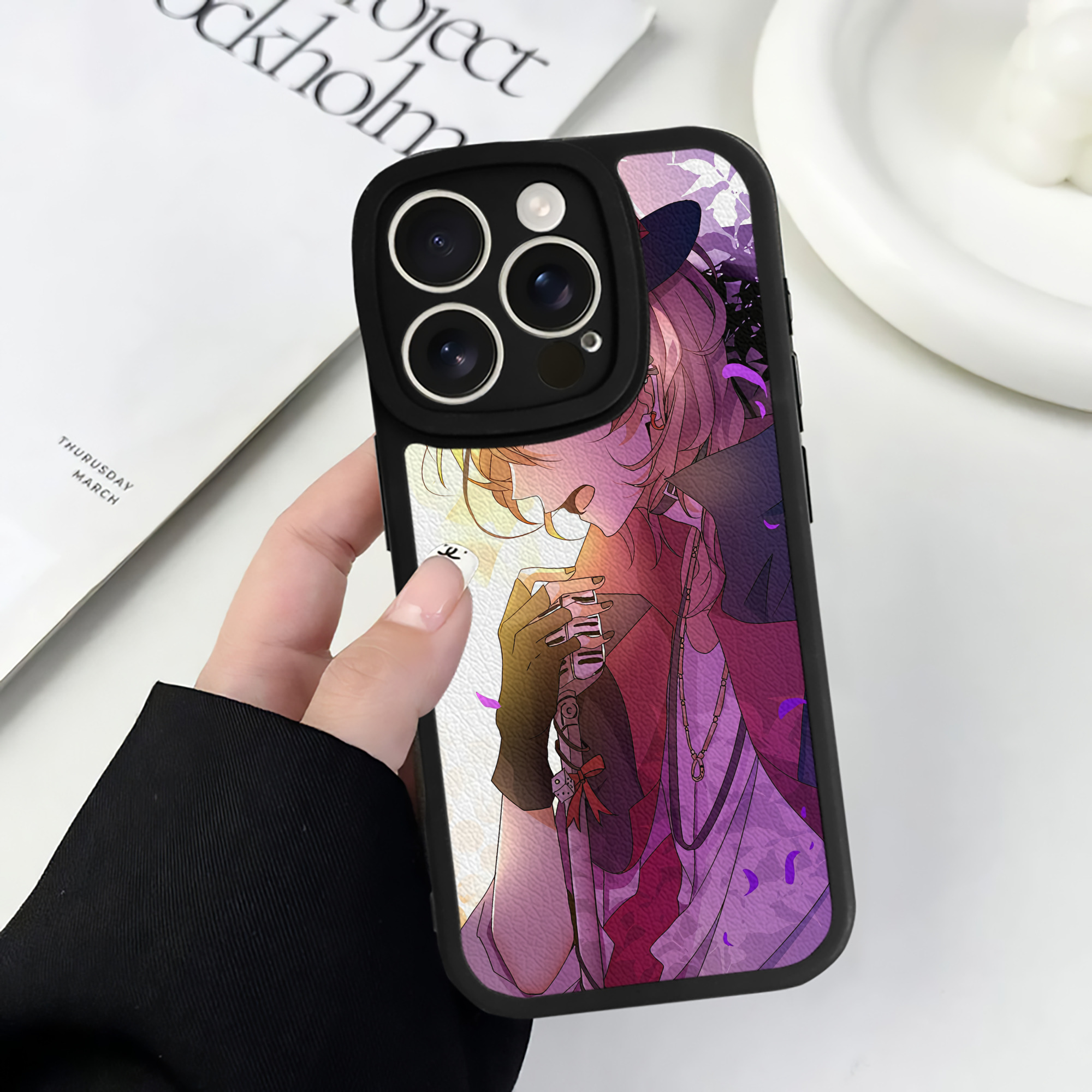 （画像用） 文豪ストレイドッグス Bungo Stray Dogs 【iPhone 16シリーズ対応】シリコンスマホケース（レザー調） 材質：シリコン